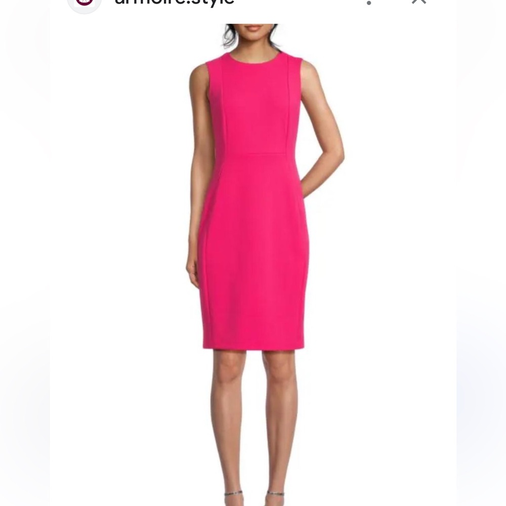 NWT Calvin Klein Vibrant Pink Midi Dress